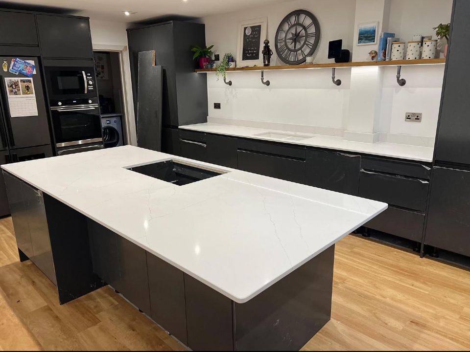 Corian worktop installation by Nottingham Joinery